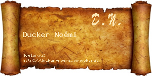 Ducker Noémi névjegykártya